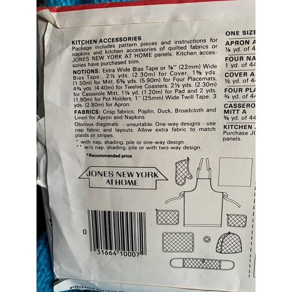 Butterick Sewing pattern 4147 Apron toaster cozy place mat - Picture 6 of 8